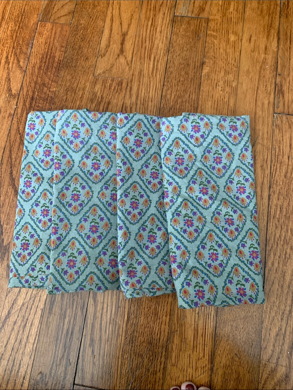 Natural Life sage blue floral Diamond Print Pillowcase